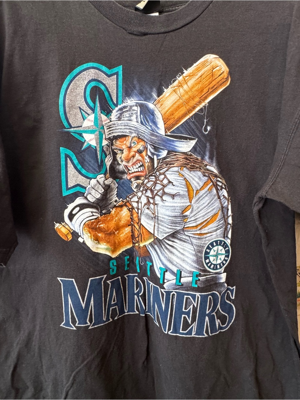 Seattle Mariners Graphic Tee - Black size XLT - Picture 2 of 4